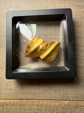 Givenchy vintage gold-tone clip-on earrings, likely from the 1980s or 1990s